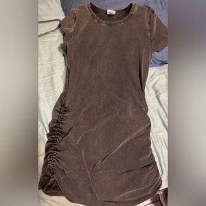 Pink, size M grey dress